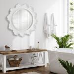 Sea Coral Round Mirror, White Mirrors Mirrors 13