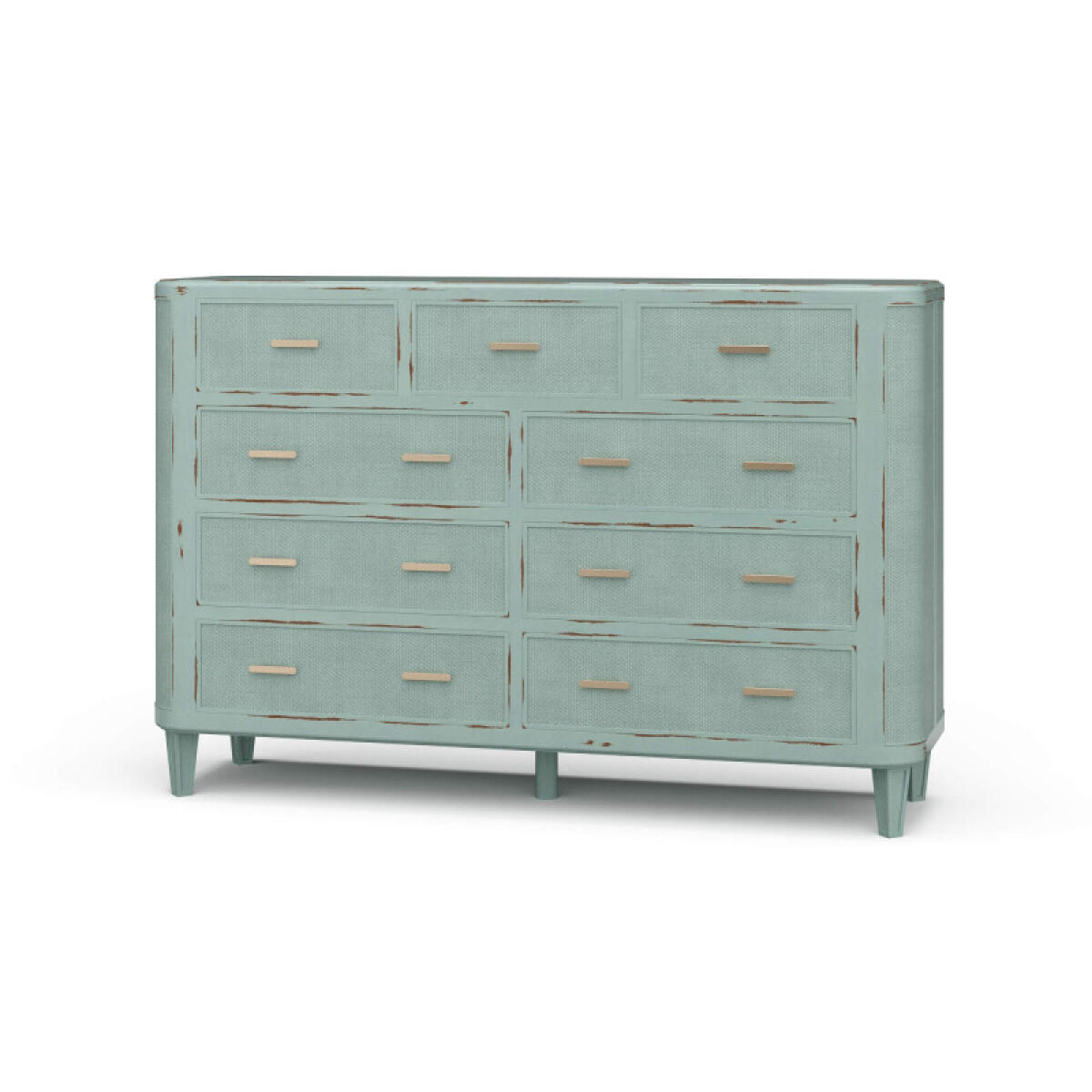 626fc213faeecbb703e55d7821238cb8 Lexington 9 Drawer Dresser W/ Rattan - Image 1