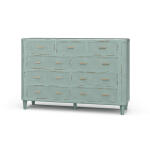 Lexington 9 Drawer Dresser W/ Rattan