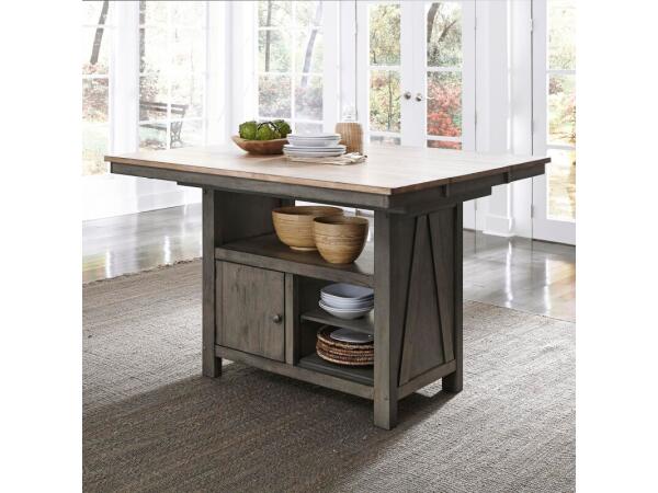 Lindsey Farm Kitchen Island Dining Tables Brown