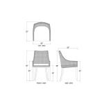 Savanah Rattan Dining Chair W/ Seat Cushion Chairs & Benches Black 24