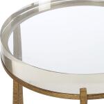 Midas Round Accent Table, Gold - Image 7