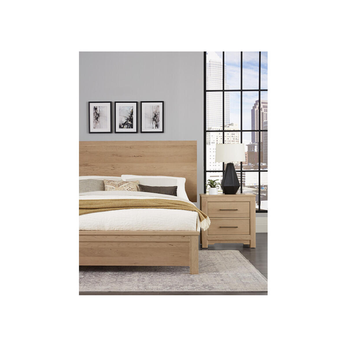 62e615e32206a84f511bf603f5b4ddf1 Crafted Cherry Bedroom by Ben & Erin Napier Ben's Plank Bed - Image 1