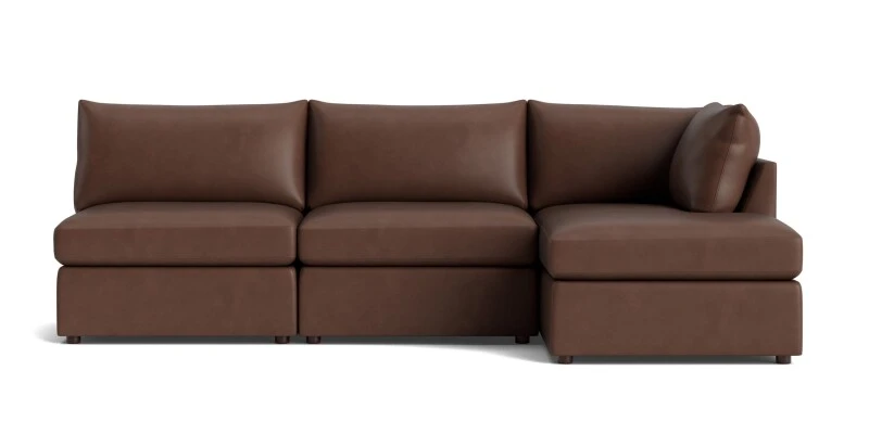 633a21ca06b5404f063845f7e61472f6 Beckham Leather Modular Chaise Sectional Sofa - Image 1