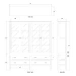 Kagu 4 Door Tall Cabinet W/ Premium Rattan - Image 8