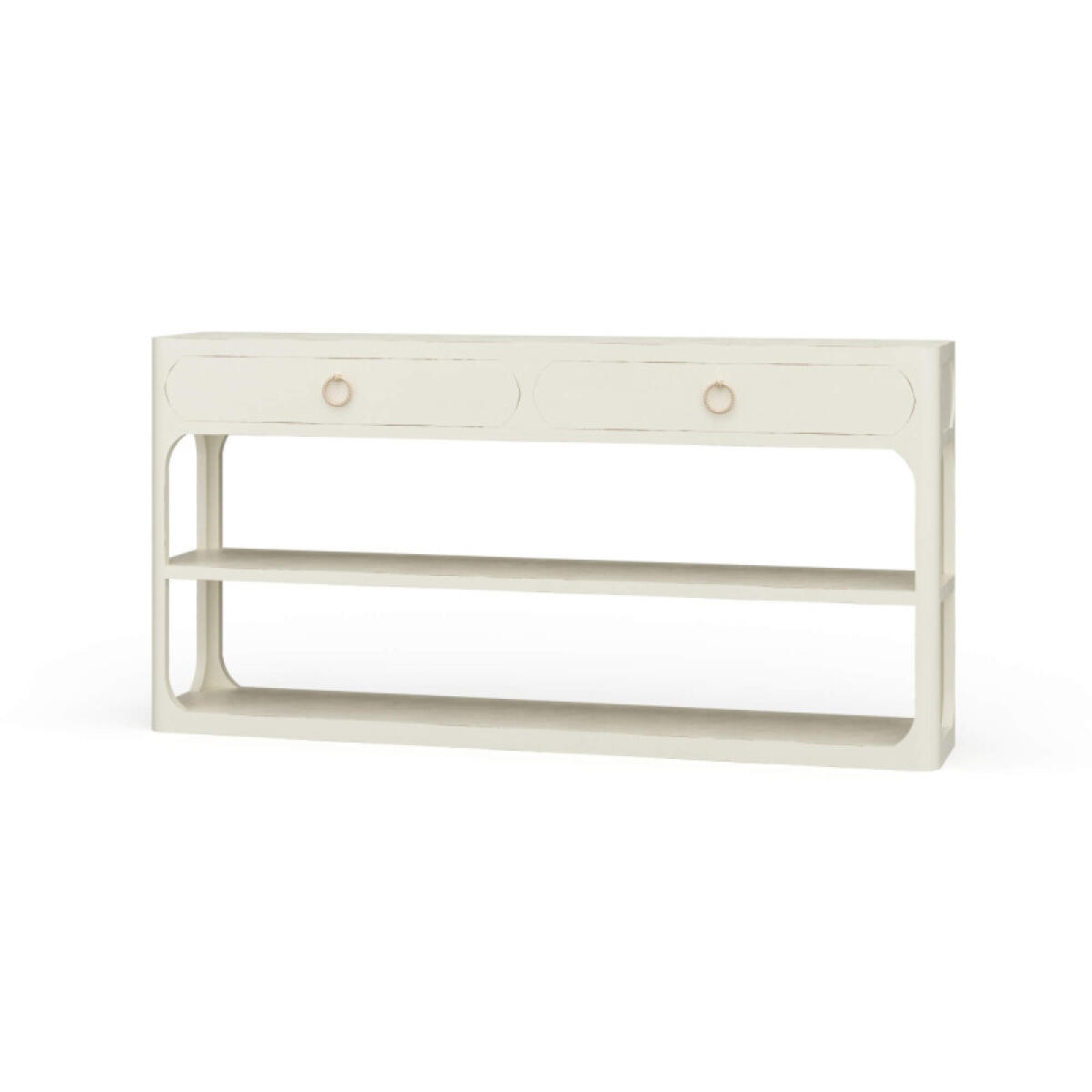 633bd9d38075ac68f693eb0df624da1e Corte Open Console Table W/ 2 Drawers - Image 1