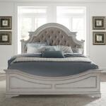 Magnolia Manor Queen Uph Bed, Dresser & Mirror Bedroom Sets Antique White & Weathered Bark 10
