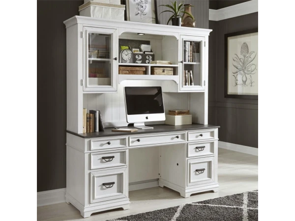 Allyson Park Credenza & Hutch Office Storage Liberty Furniture