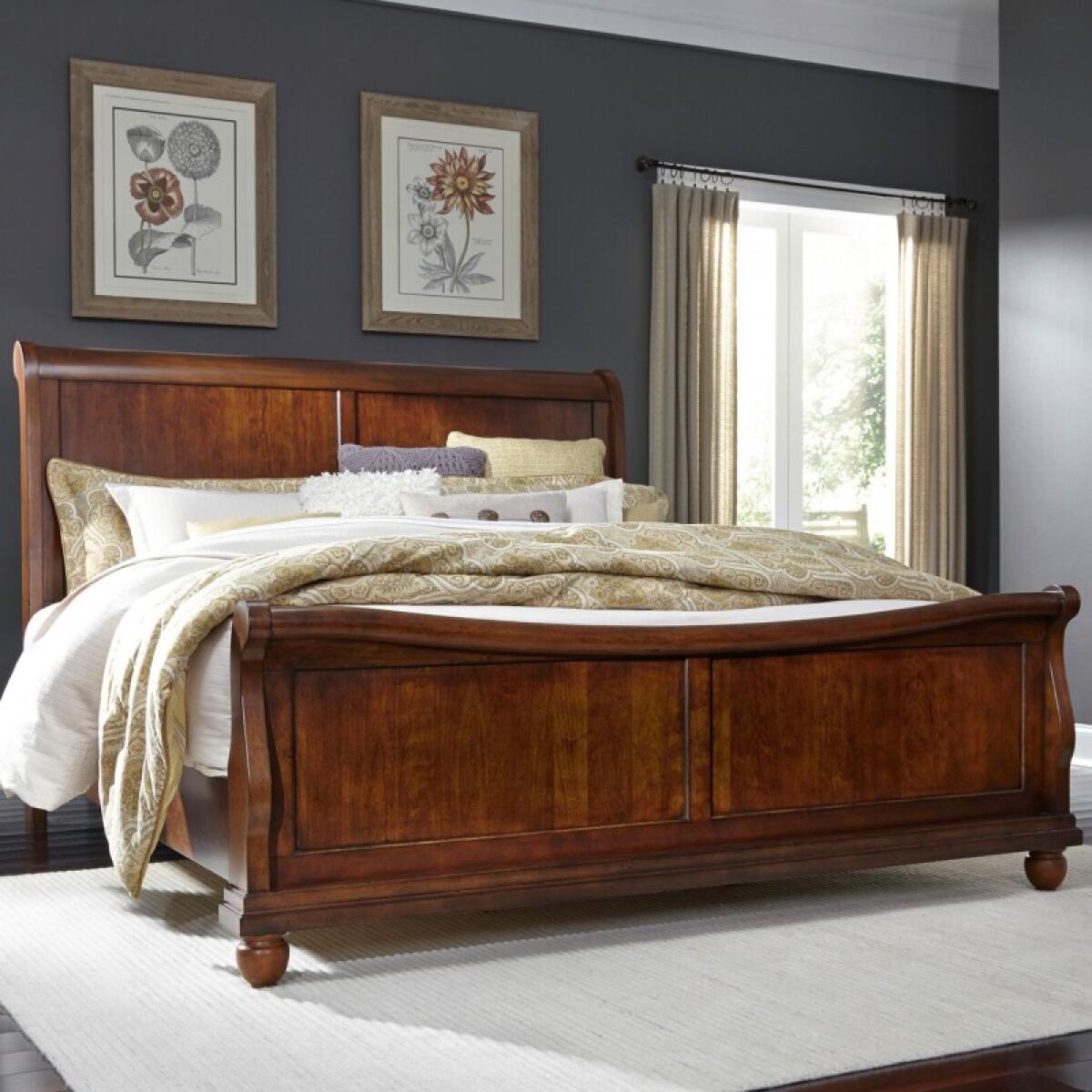 63a8123edd4d0ab49ce4c2993de61ad9 Rustic Traditions Queen Sleigh Bed - Image 1