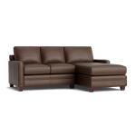 Carolina Leather Track Arm Chaise Sectional Sectionals Bassett Furniture 11