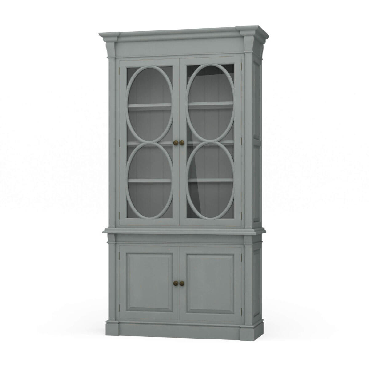 63bc3cec6359af0e29b4fcf8641ef65d Fiona 4 Door Display Cabinet W/ Glass Shelves - Image 1