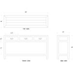 Kagu 3 Drawer Narrow Console - Image 3