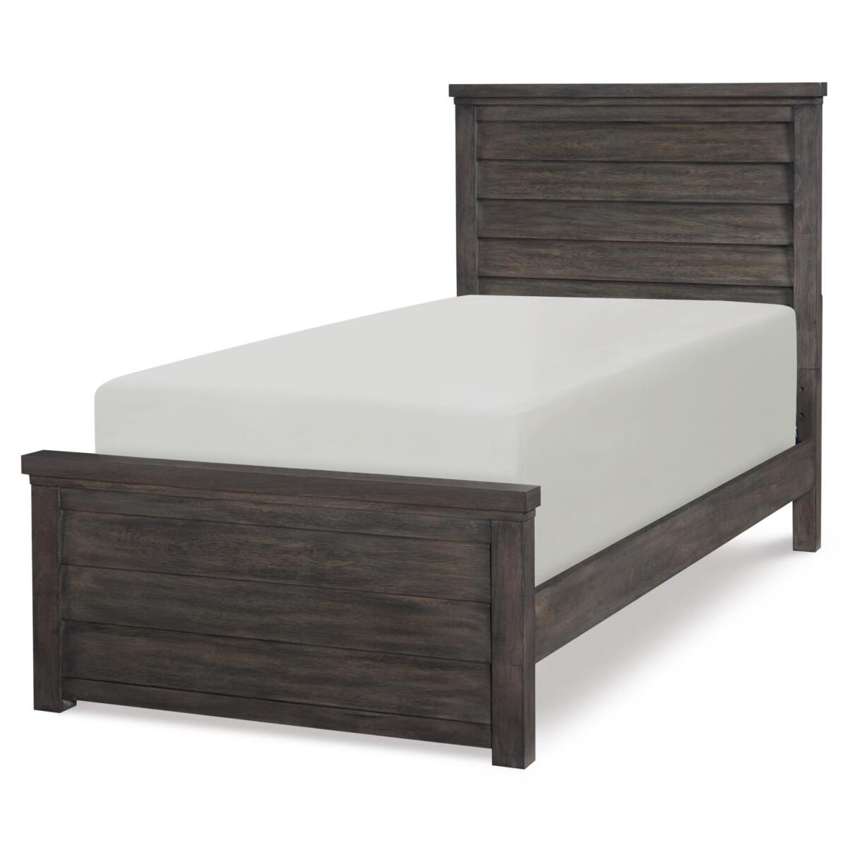 Complete Louvered Panel Bed T (3/3) Youth Beds Aged Barnwood 2 Complete Louvered Panel Bed T (3/3) Youth Beds Aged Barnwood 2