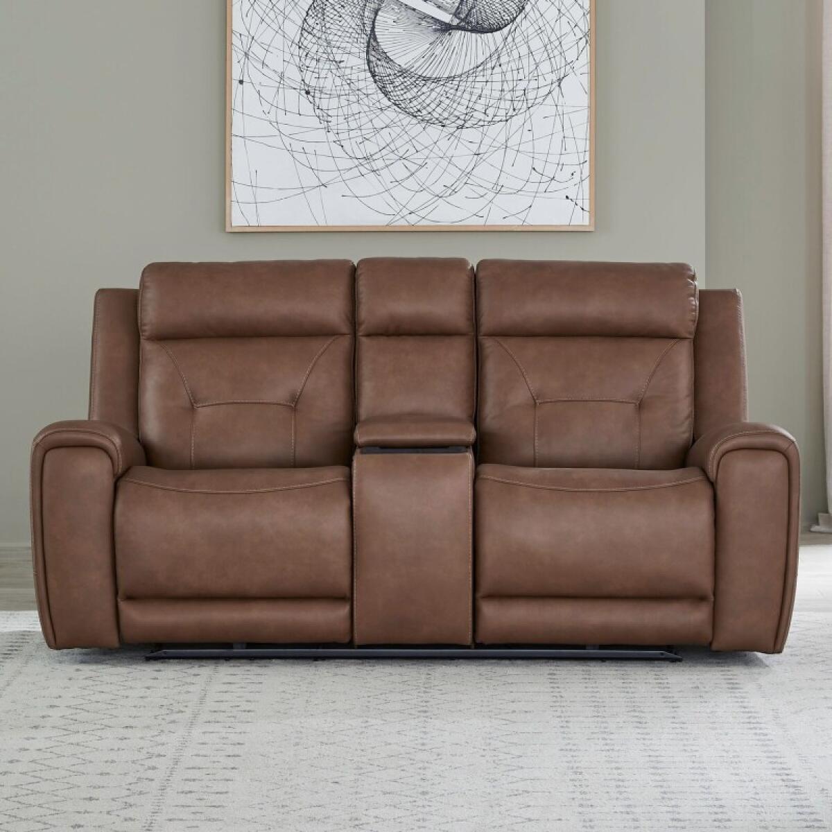 645f0f8b90e2b960d2052a2f9980e328 Beckham Loveseat w/ Console P2 & ZG - Image 1
