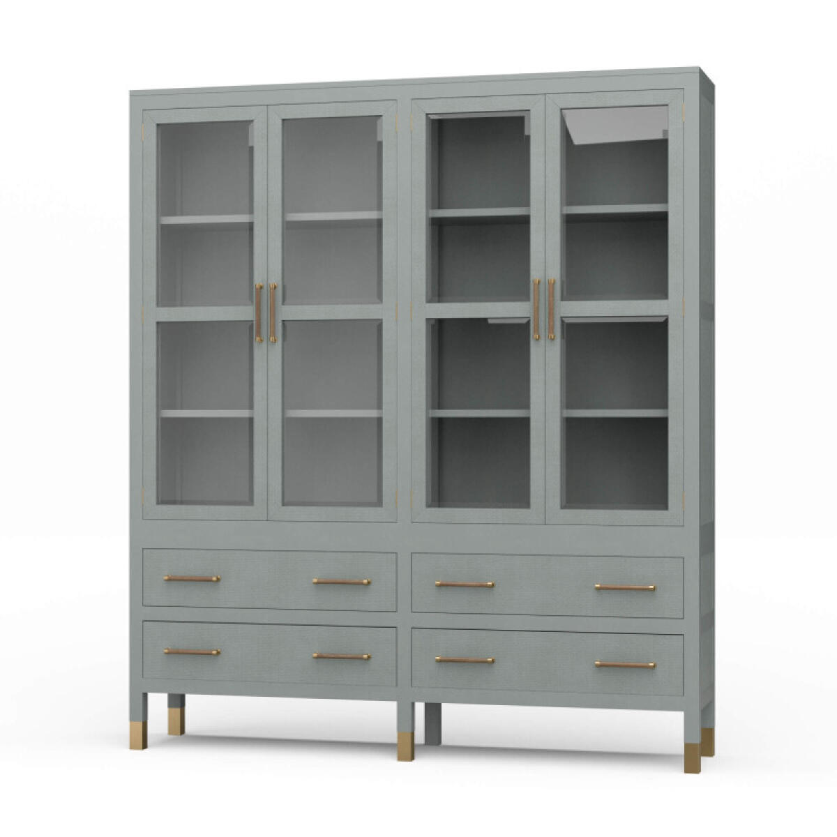 6476ab601d0d75955f4cf5a1810d340e Kagu 4 Door Tall Cabinet W/ Premium Rattan - Image 1
