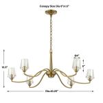 Barcelona, 6 Lt Chandelier Lighting Gold 35