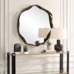 Catch The Wave Round Mirror Mirrors Brown 12