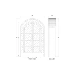 Vannes 2 Door Display Cabinet - Image 8
