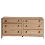 Magnolia Manor Jr Executive Credenza Base Office Storage Antique White & Weathered Bark 16