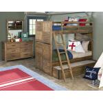 Complete Twin Over Twin Bunk Bed Brown Finish - Image 5