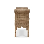Newport Scalloped Rattan Bench - Image 7