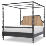 Complete Bobbin Post Canopy Bed 6/6 King