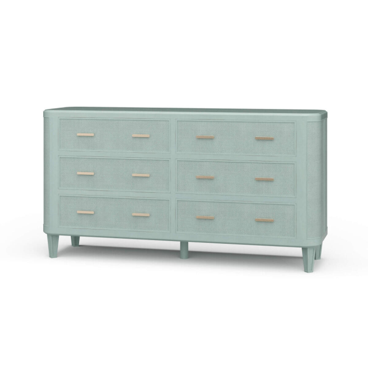 65baba3b438adf83f26a15ad001f3b2f Lexington 6 Drawer Dresser W/ Rattan - Image 1