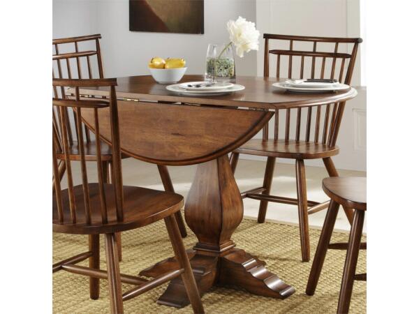 Creations Drop Leaf Pedestal Table Top Dining Table Tops Brown