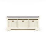 Homestead Bench W/ Rattan Baskets - Image 3