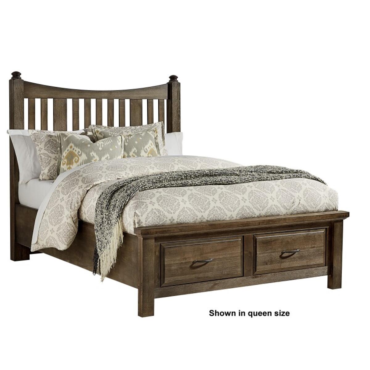 66c5e2f81daa0eb046b70c18a2c817b1 Maple Road King Slat Poster Storage Bed - Image 1