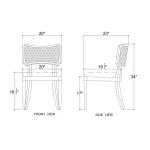 Linea Dining Chair W/ Rattan Back - Image 8