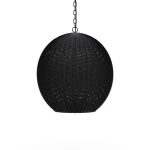 Ball Rattan Pendant Lighting Azure Shiny 19
