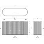 Kraton 3 Drawer Oval Dresser - Image 7