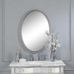 Sherise Oval Mirror, Nickel - Image 4