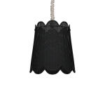 Scalloped Rattan Pendant