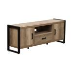 Sun Valley 64 Inch TV Console w/ Faux Metal Entertainment Stands Brown 14