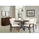 Crafted Cherry Dining By Ben & Erin Napier Uph Side Chair White Fabric - 150-030A - Image 4