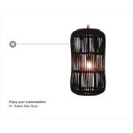 Oceana Rattan Pendant Large Lighting Bramble 18