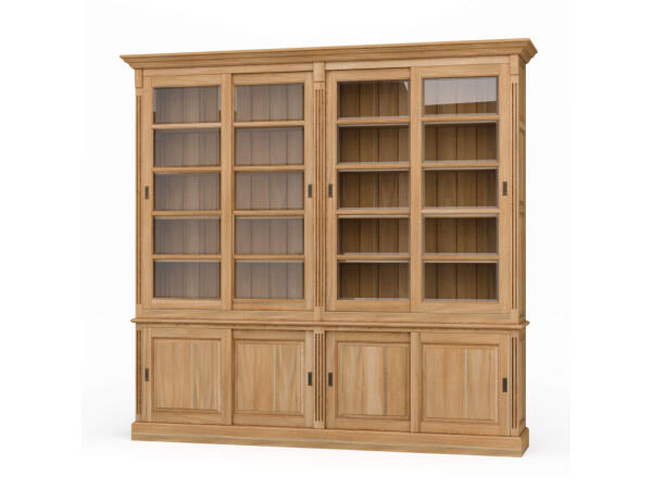 Hudson 99” Bookcase W/ Sliding Doors Bookcases Bookcases