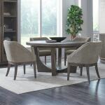 Cascade Falls 5 Piece Pedestal Table Set Dining Sets Brown 4