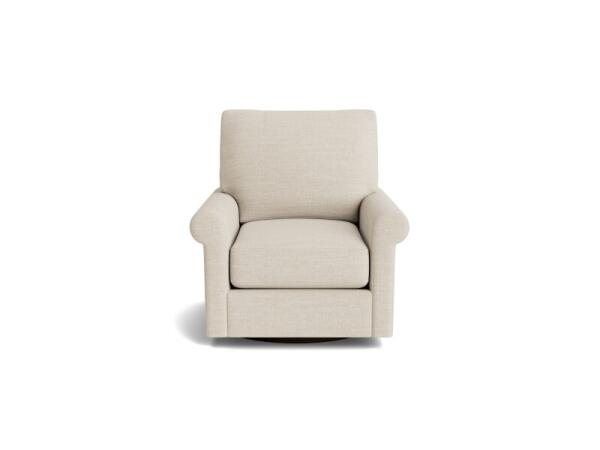 True Custom™ True CustomÂ® Roll Arm Swivel Chair Chairs Alabaster