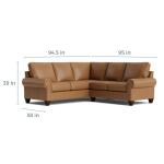 True Custom™ True CustomÂ® Leather Large Panel Arm L-Shaped Sectional - Image 5