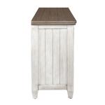 Heartland 76 Inch Tile TV Console Entertainment Stands Antique White w/ Tobacco Tops 16