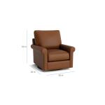 True Custom™ True Custom® Leather Roll Arm Swivel Chair - Image 3