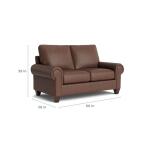 True Custom™ True Custom® Leather Large Panel Arm Loveseat - Image 6