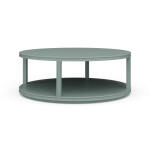 Cohan Round Coffee Table W/ Wood Shelf