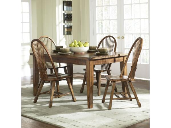 Treasures Rectangular Leg Table – Oak Dining Tables Brown