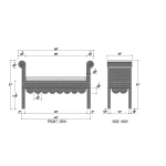 Newport Scalloped Rattan Bench Chairs & Benches Bramble 21