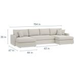 Allure Track Arm Bench Seat U-Shaped Sectional Sectionals Bassett Furniture 7