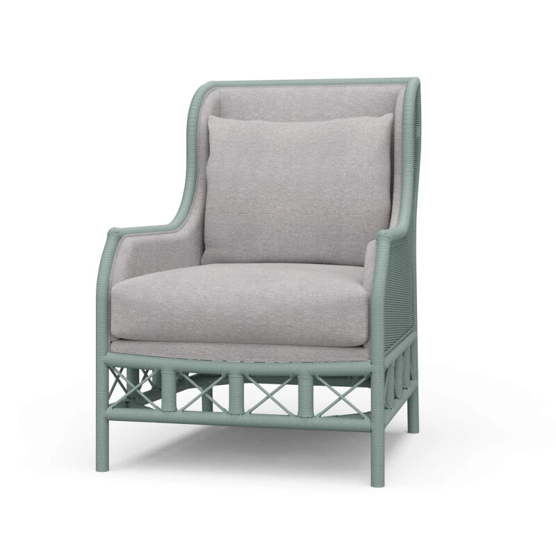 6aa39c7f09d6ac0ff2a57fb2017b8bbf Hampton Rattan Wing Chair - Image 1